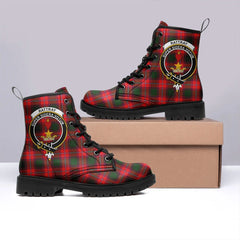 Rattray Modern Tartan Crest Leather Boots