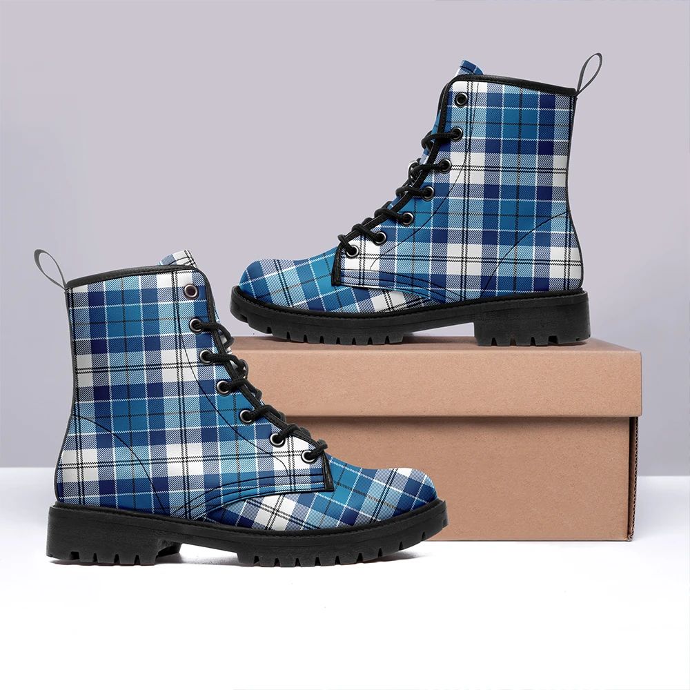 Roberton Tartan Leather Boots