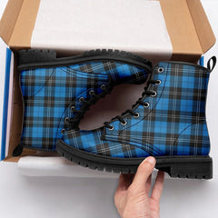 Ramsay Blue Ancient Tartan Leather Boots