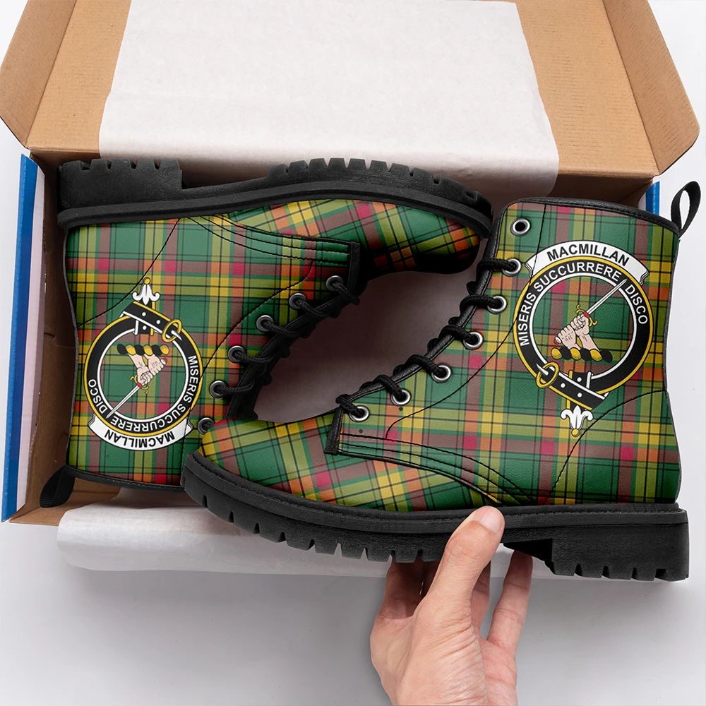 MacMillan Old Ancient Tartan Crest Leather Boots