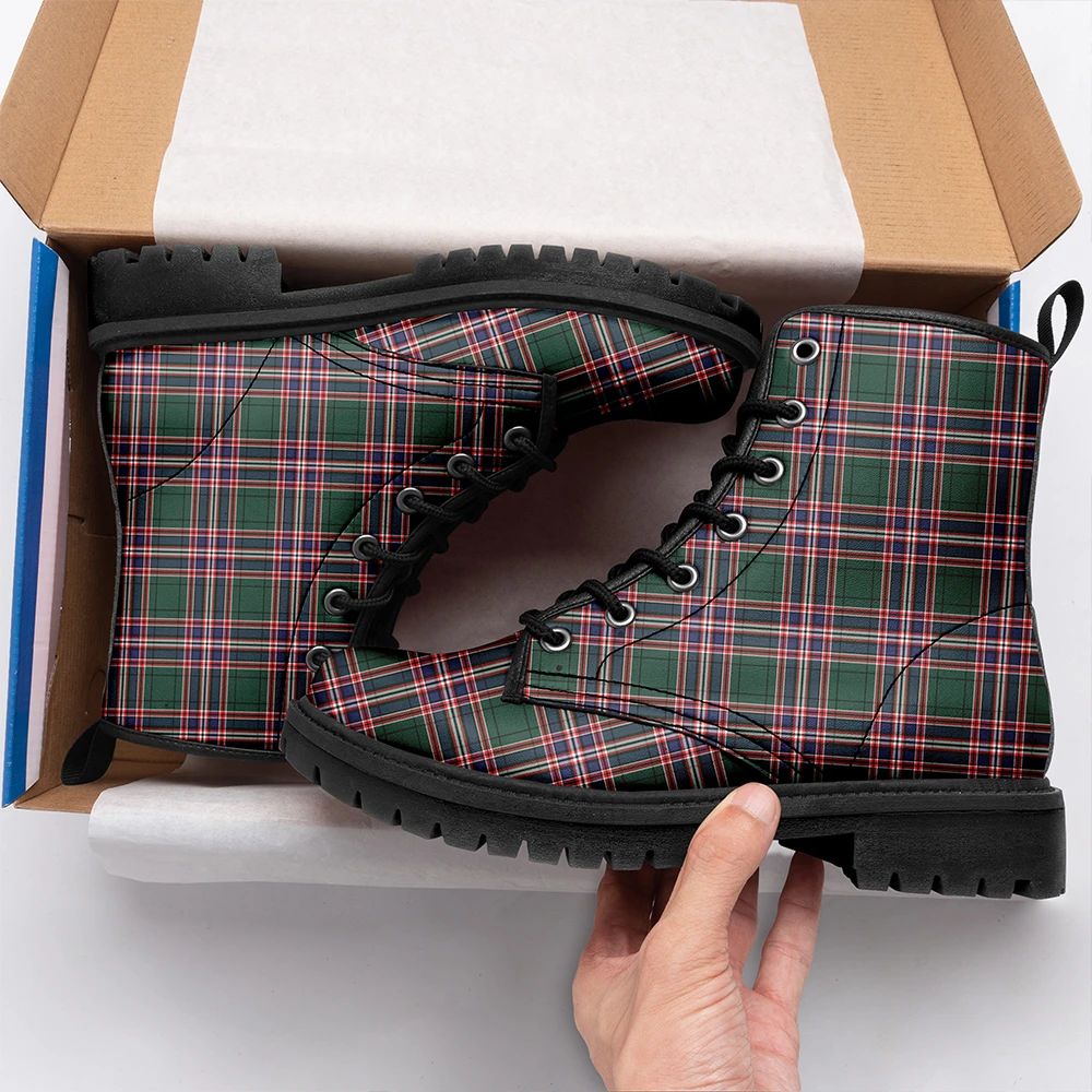 MacFarlane Hunting Modern Tartan Leather Boots