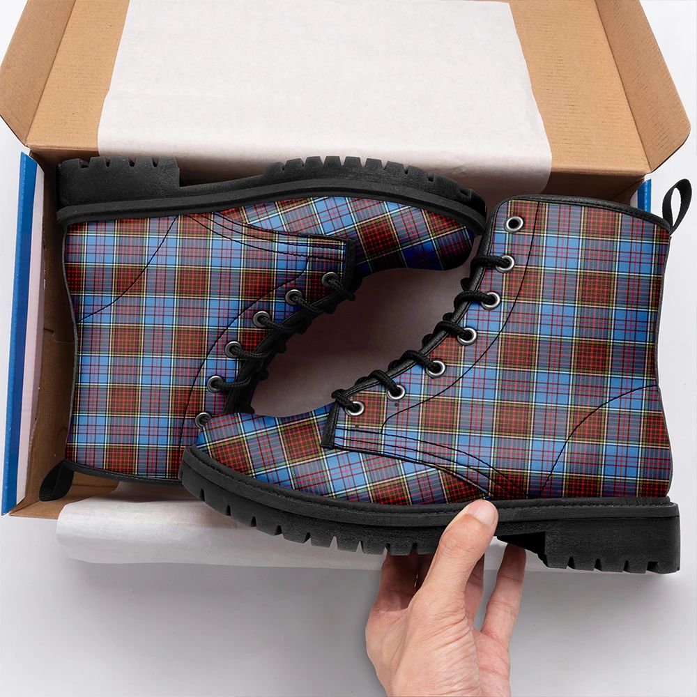 Anderson Modern Tartan Leather Boots