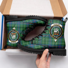 Duncan Ancient Tartan Crest Leather Boots