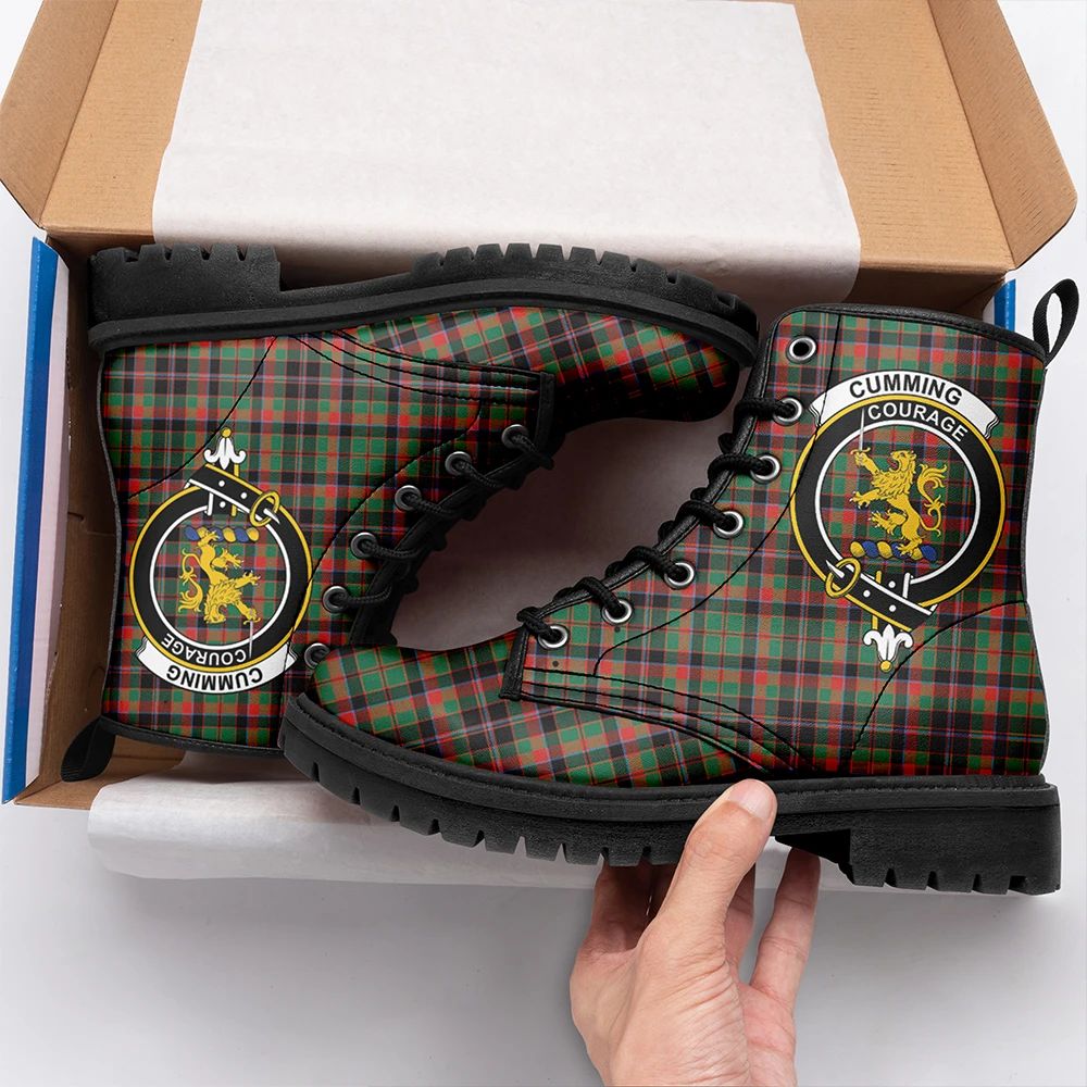 Cumming Hunting Ancient Tartan Crest Leather Boots