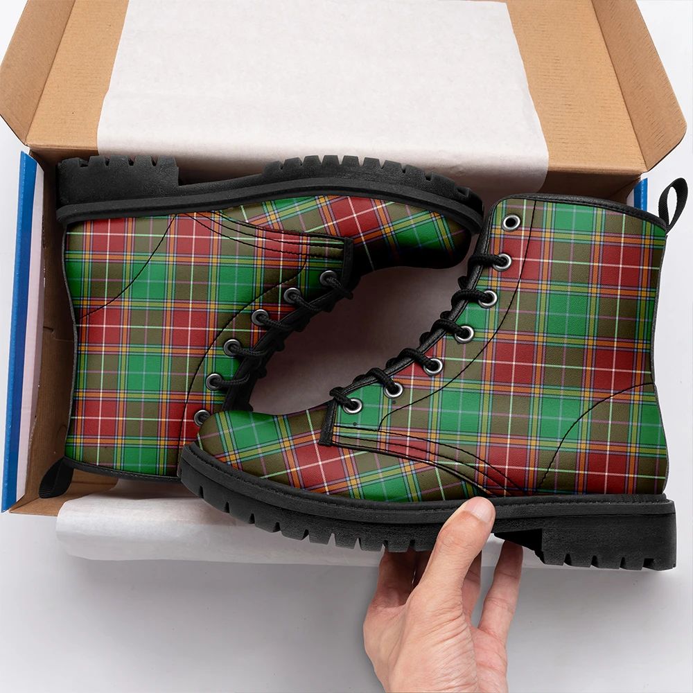 Baxter Modern Tartan Leather Boots