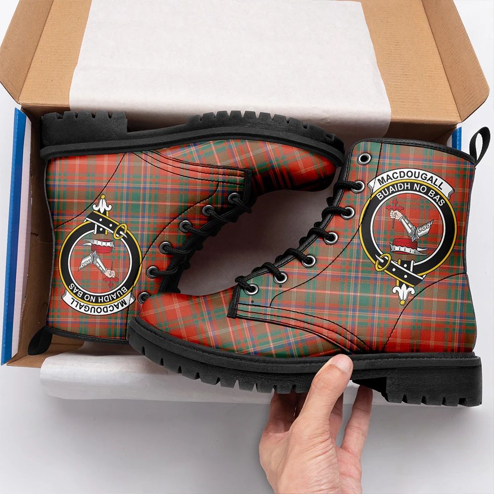 MacDougall Ancient Tartan Crest Leather Boots