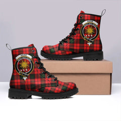 Kerr Modern Tartan Crest Leather Boots