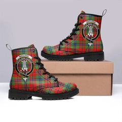 MacLean Of Duart Modern Tartan Crest Leather Boots