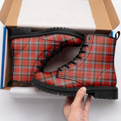 Robertson Weathered Tartan Leather Boots