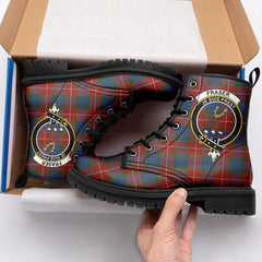 Fraser Ancient Tartan Crest Leather Boots