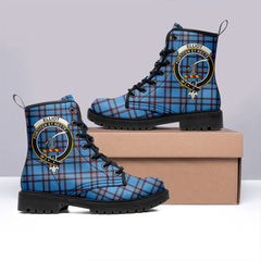 Elliot Ancient Tartan Crest Leather Boots