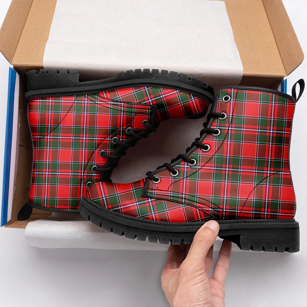 Spens Modern Tartan Leather Boots