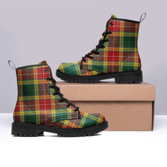 Buchanan Old Set Weathered Tartan Leather Boots