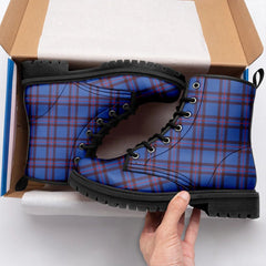 Elliot Modern Tartan Leather Boots