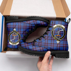 Elliot Modern Tartan Crest Leather Boots