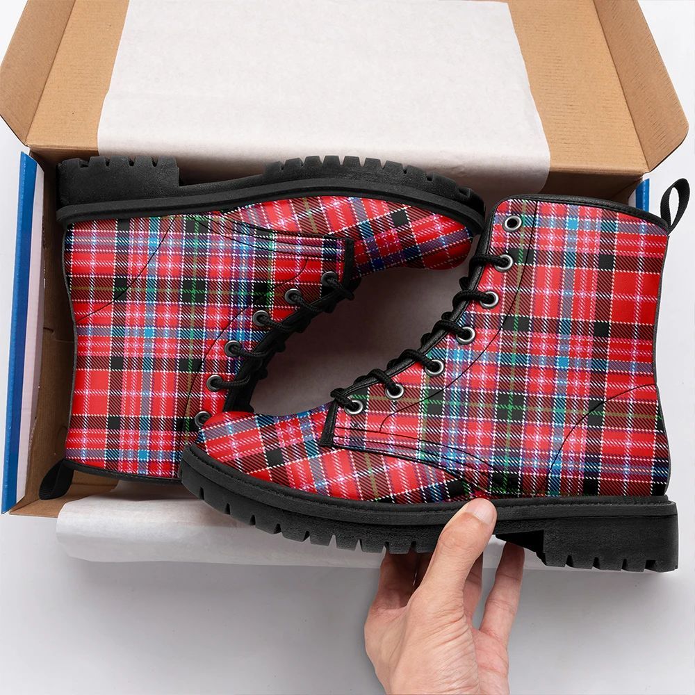 Aberdeen District Tartan Leather Boots