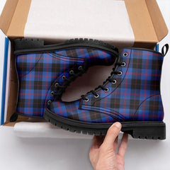 Angus Modern Tartan Leather Boots