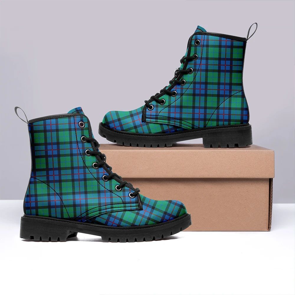 Flower Of Scotland Tartan Leather Boots