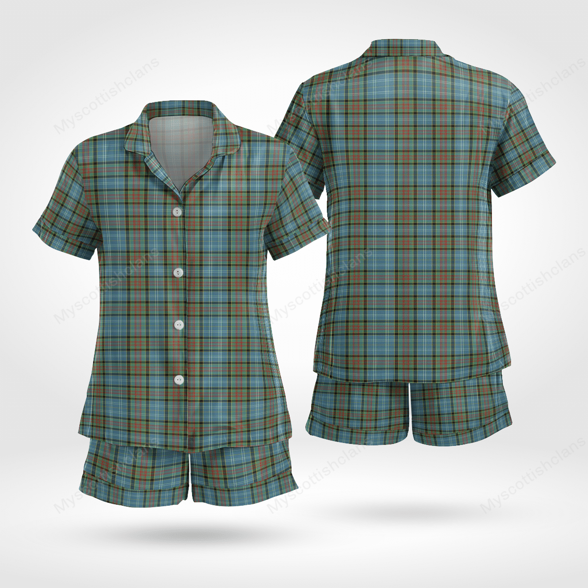 Paisley Tartan Short Sleeve Pyjama