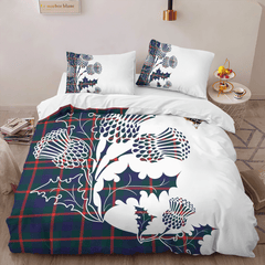 Agnew Tartan Crest Bedding Set - Thistle Style