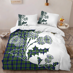 Allardice Tartan Crest Bedding Set - Thistle Style