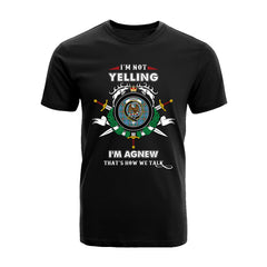 Agnew Tartan Crest T-shirt - I'm not yelling style