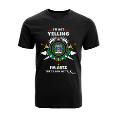 Artz Tartan Crest T-shirt - I'm not yelling style