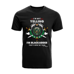 Blackadder Tartan Crest T-shirt - I'm not yelling style