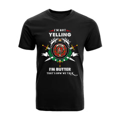 Butter Tartan Crest T-shirt - I'm not yelling style