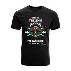 Carnegie Tartan Crest T-shirt - I'm not yelling style