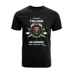 Carrick Tartan Crest T-shirt - I'm not yelling style