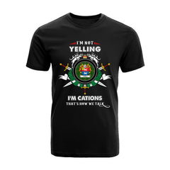 Cations Tartan Crest T-shirt - I'm not yelling style