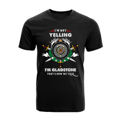 Gladstone Tartan Crest T-shirt - I'm not yelling style