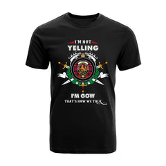 Gow (or McGouan) Tartan Crest T-shirt - I'm not yelling style