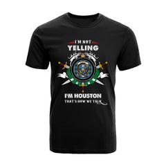 Houston Tartan Crest T-shirt - I'm not yelling style