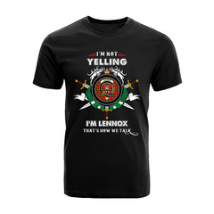 Lennox (Lennox Kincaid) Tartan Crest T-shirt - I'm not yelling style