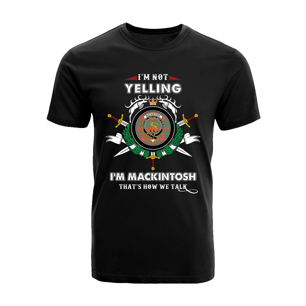 MacKintosh Tartan Crest T-shirt - I'm not yelling style