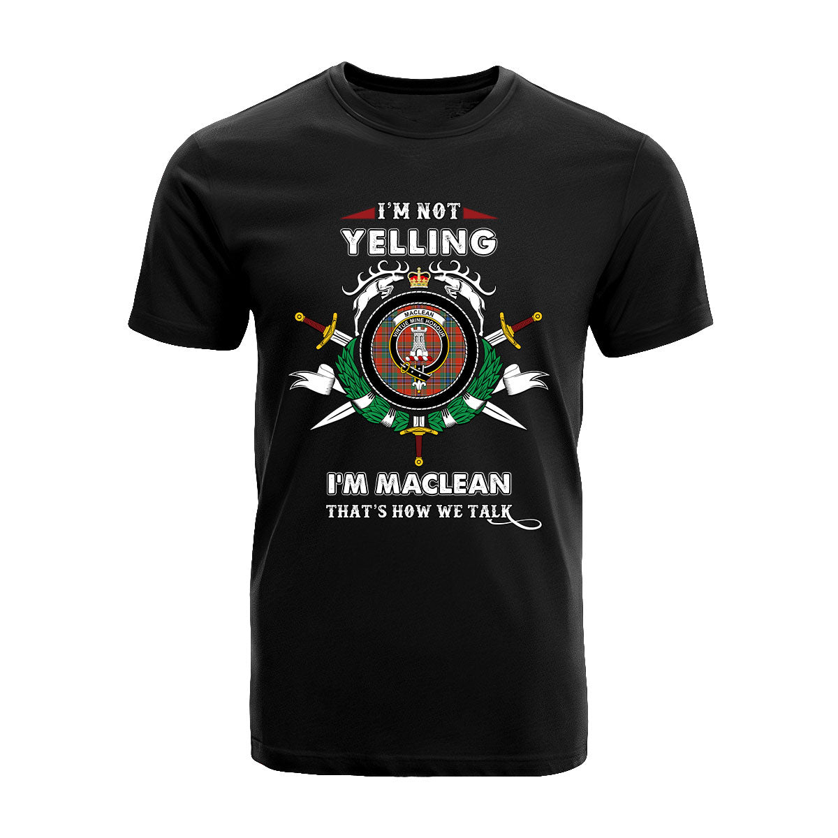 MacLean Tartan Crest T-shirt - I'm not yelling style