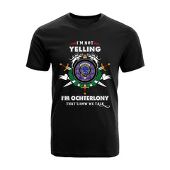 Ochterlony Tartan Crest T-shirt - I'm not yelling style