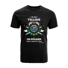 Pitcairn Tartan Crest T-shirt - I'm not yelling style