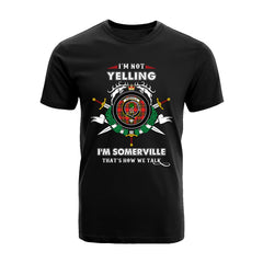 Somerville Tartan Crest T-shirt - I'm not yelling style