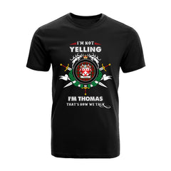 Thomas Tartan Crest T-shirt - I'm not yelling style