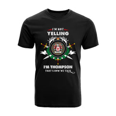 Thompson Tartan Crest T-shirt - I'm not yelling style