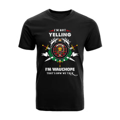 Wauchope Tartan Crest T-shirt - I'm not yelling style