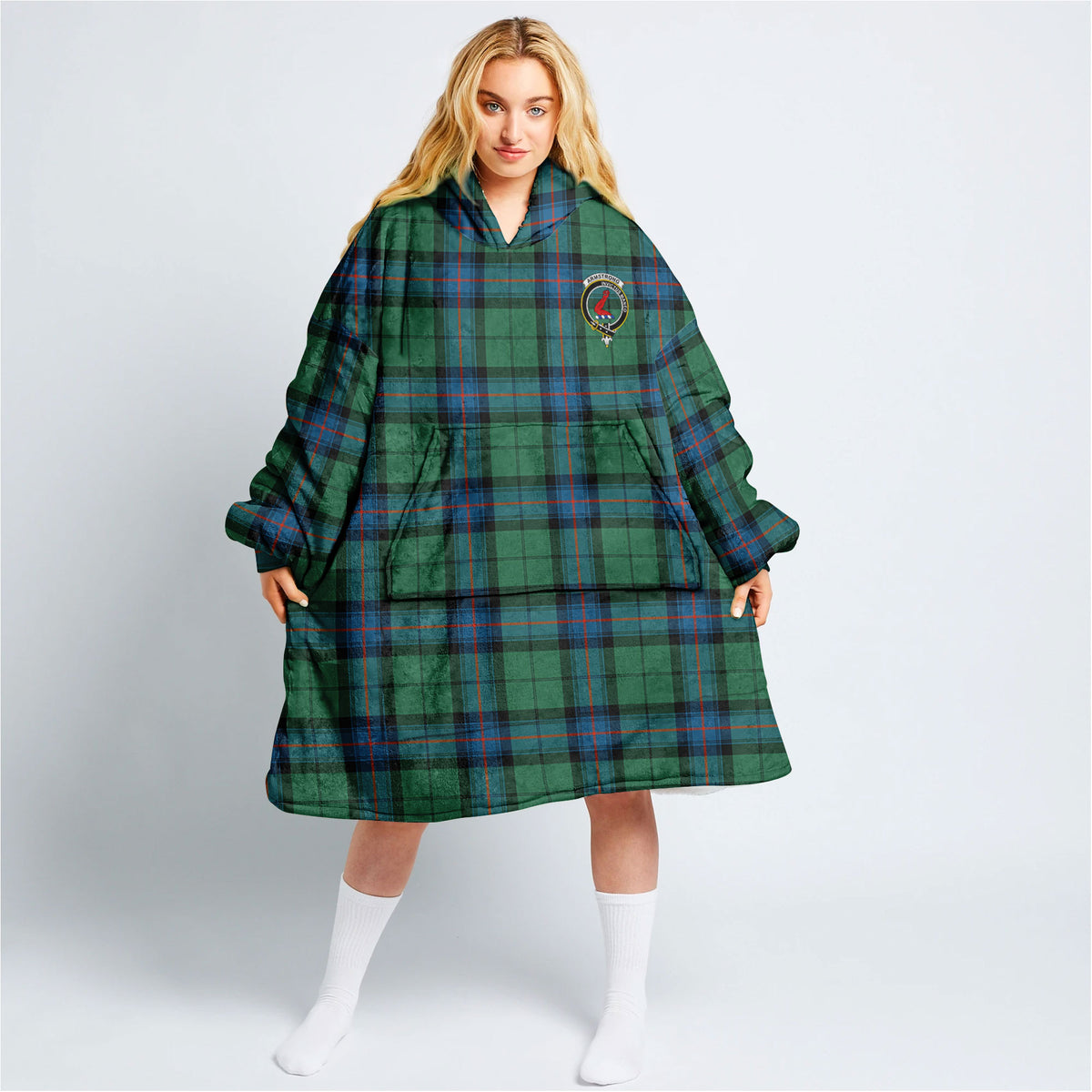 Armstrong Ancient Tartan Hoodie Blanket