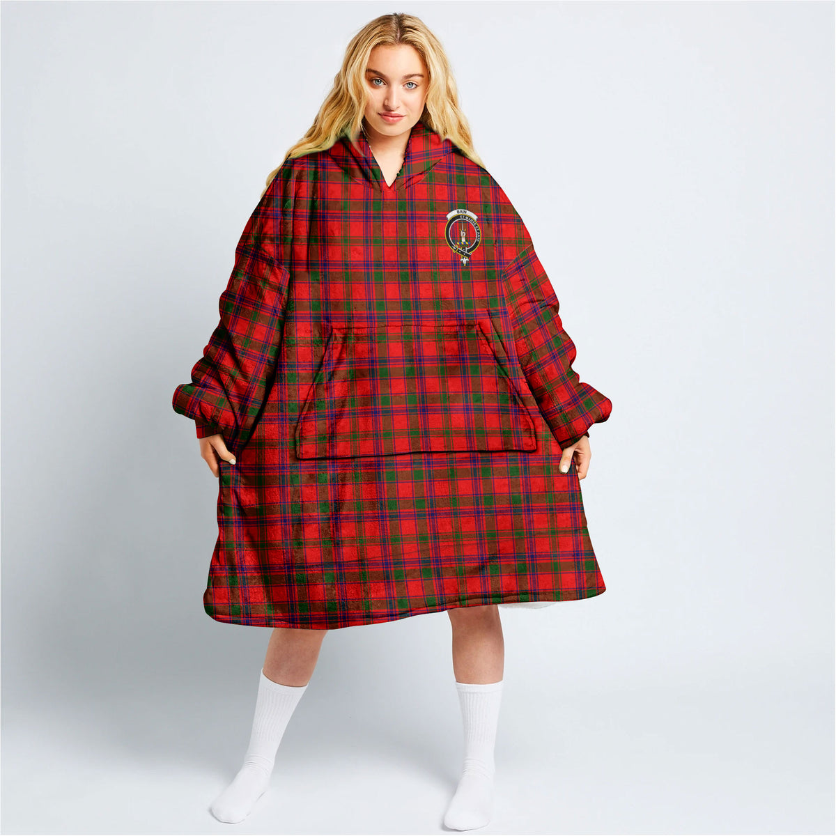 Bain Tartan Hoodie Blanket