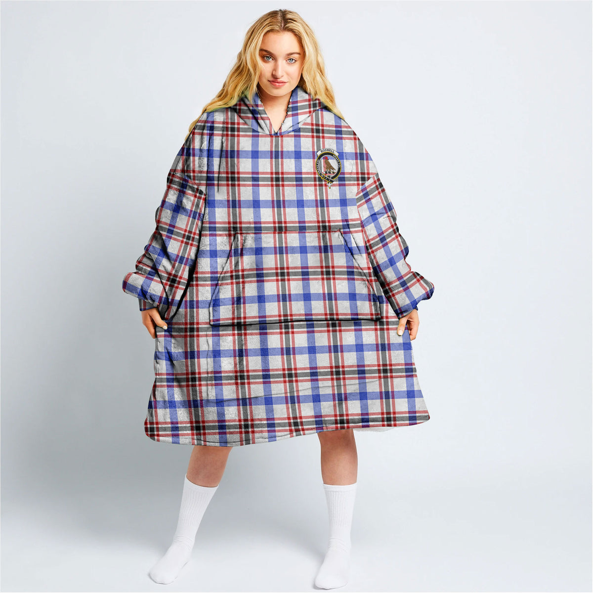 Boswell Modern Tartan Hoodie Blanket