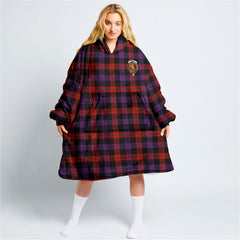 Brown Modern Tartan Hoodie Blanket