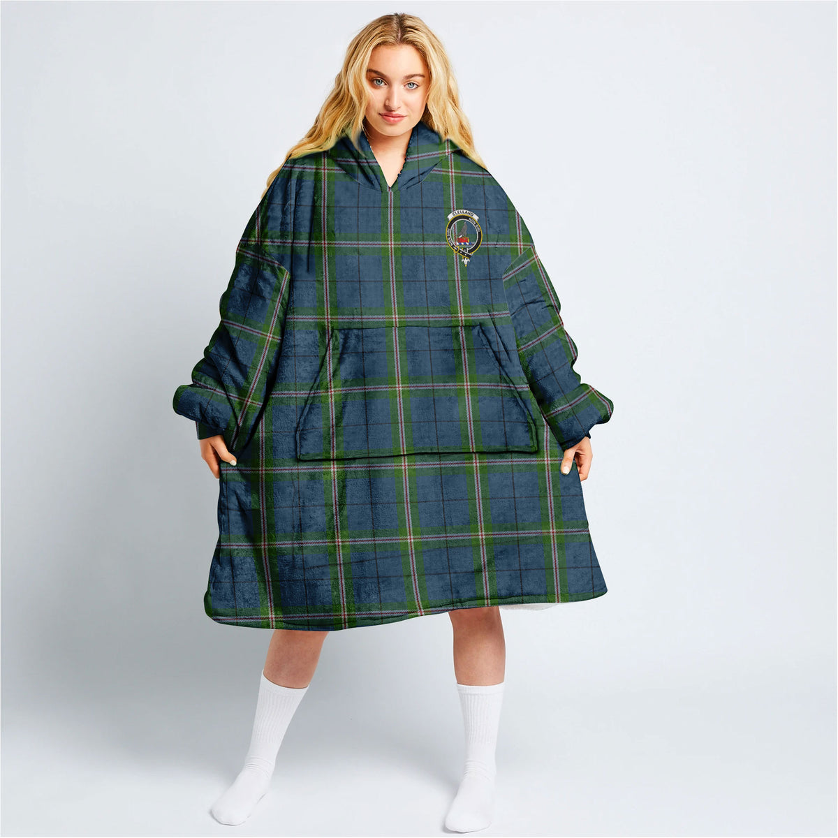 Clelland Tartan Hoodie Blanket