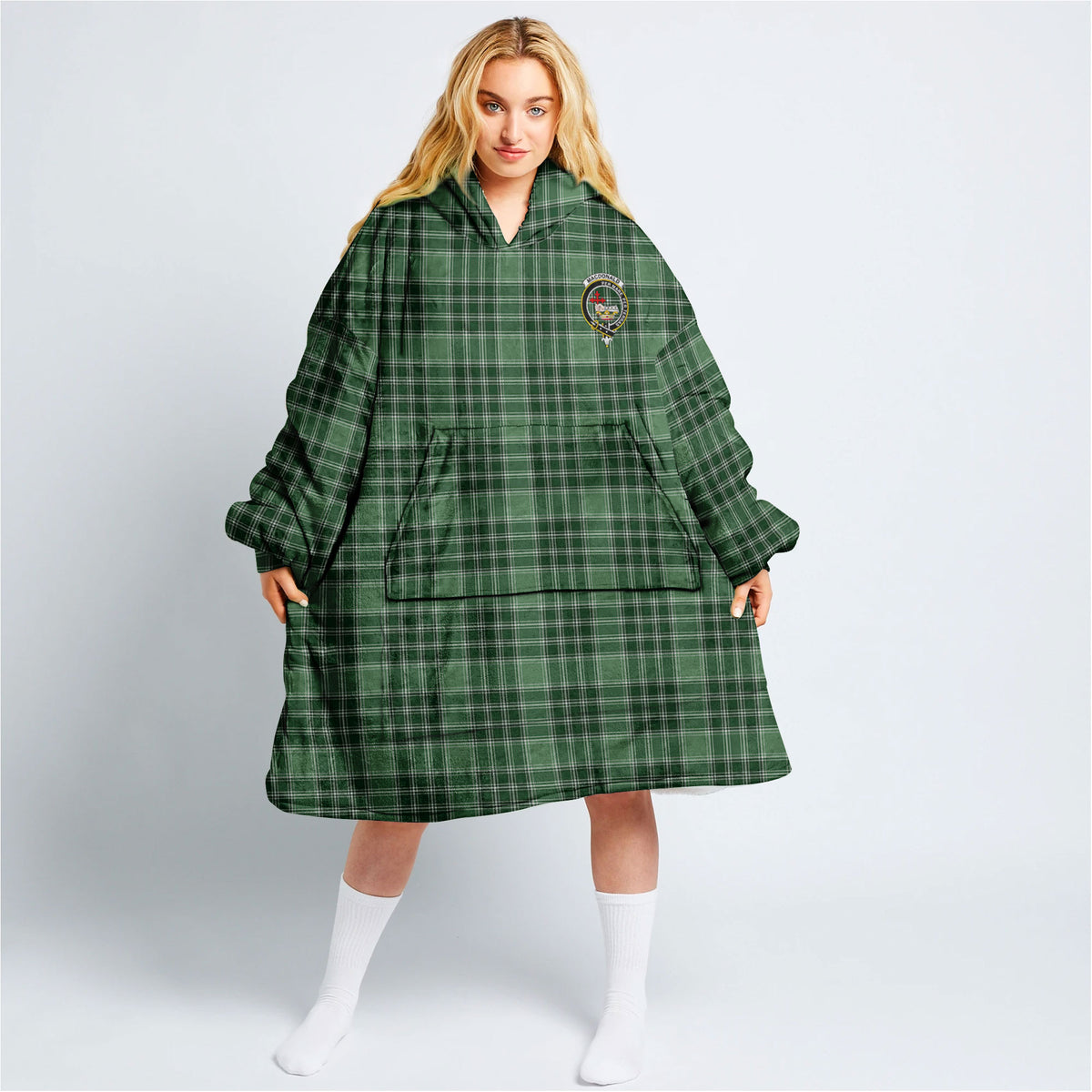 MacDonald Lord of the Isles Hunting Tartan Hoodie Blanket